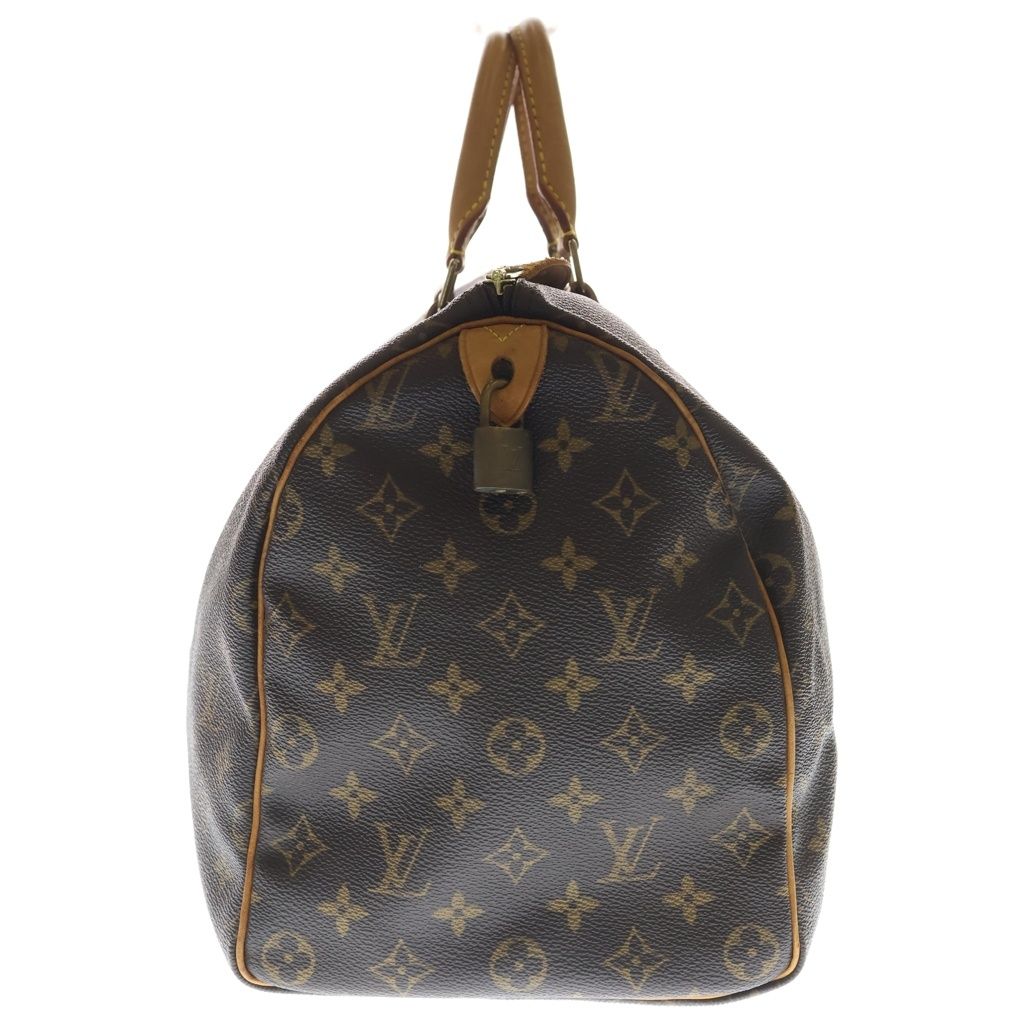 Louis Vuitton Monogram Speedy 40 Boston Bag Brown Leather Gold — view 3