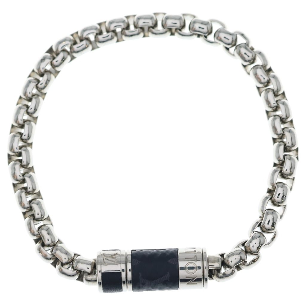 Louis Vuitton Monogram Eclipse Chain Bracelet Silver — view 2