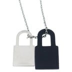 Hermes O'kelly Necklace PM Cadena Metal Leather Silver Black — view 3