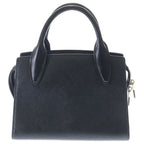Prada 2-Way Shoulder Bag Black Saffiano Leather Silver — view 2