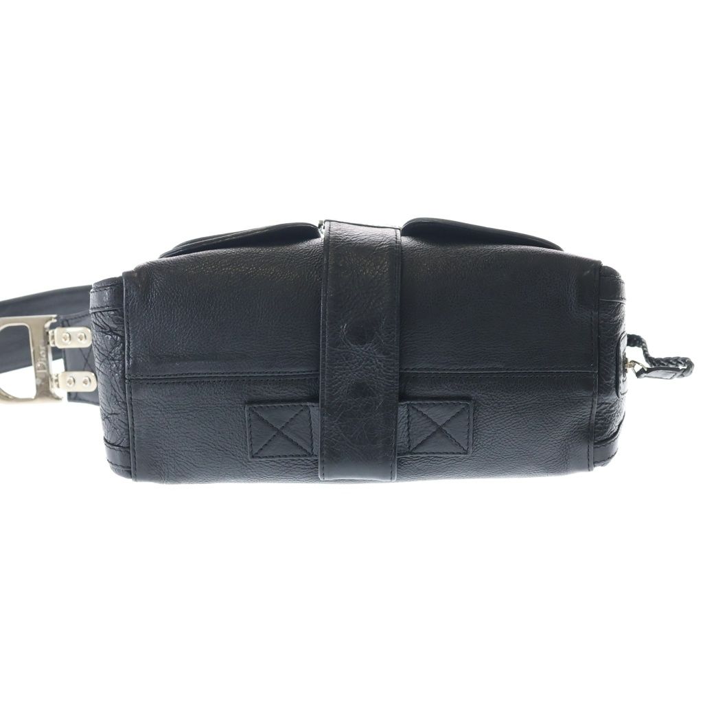 Dior Flight Shoulder Bag Black Leather Silver — view 4