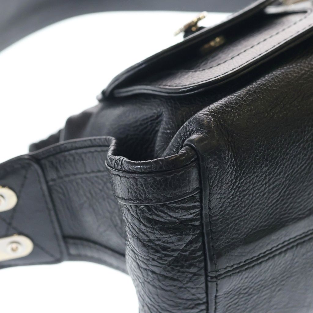 Dior Flight Shoulder Bag Black Leather Silver — view 5