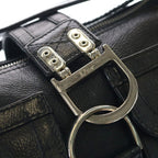 Dior Flight Shoulder Bag Black Leather Silver — view 6