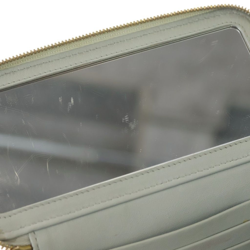 Chanel Vanity Mini Shoulder Bag Chain Light Green Mint Lambskin Gold — view 7