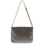 Louis Vuitton Monogram Musette Tango Shoulder Bag Brown Leather Gold — view 2