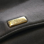 Chanel Captain Gold Flap Shoulder Bag Black Caviar Leather — view 7