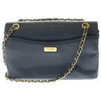 Chanel Captain Gold Flap Shoulder Bag Black Caviar Leather — view 2