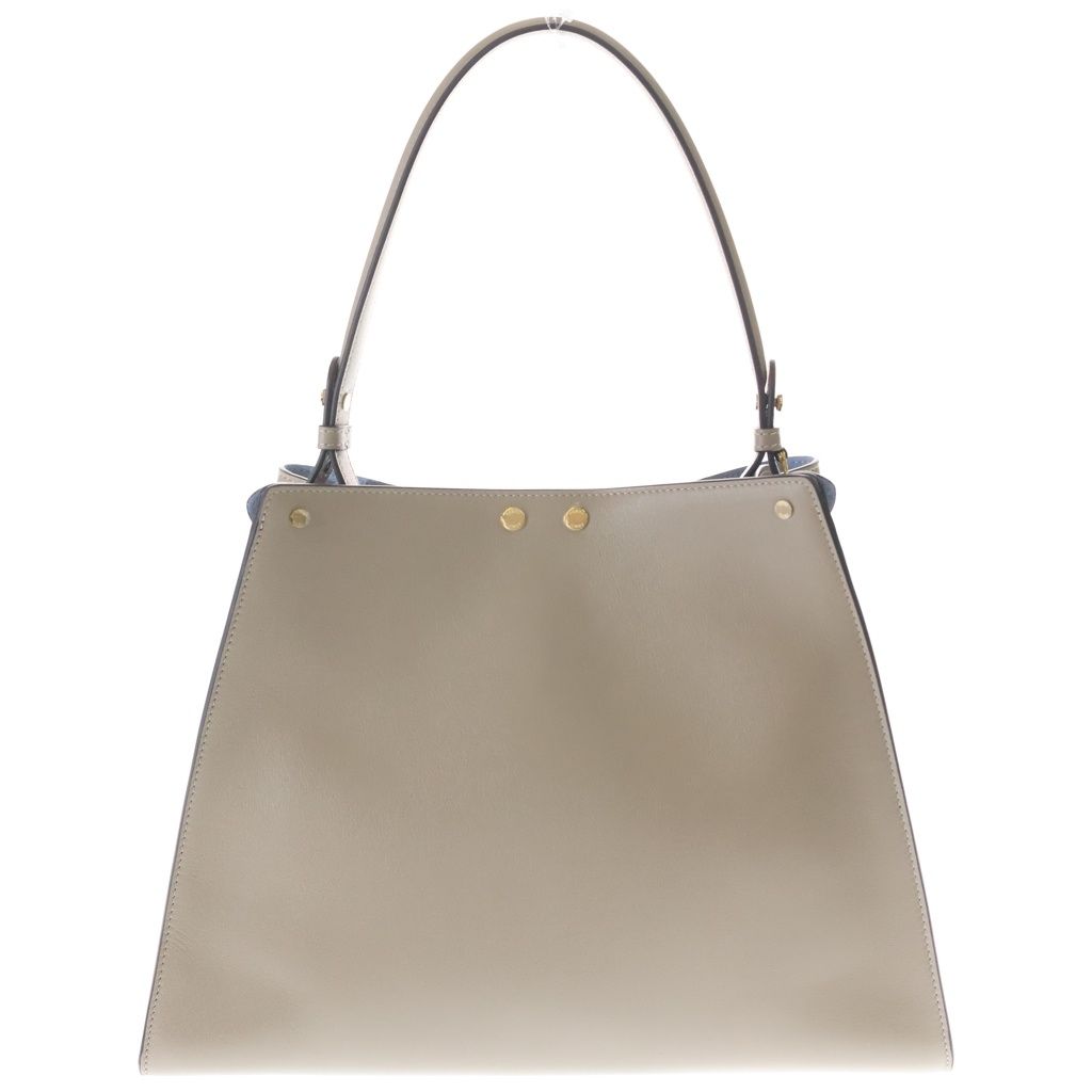 Fendi Way Leather Shoulder Bag Gold Beige — view 2