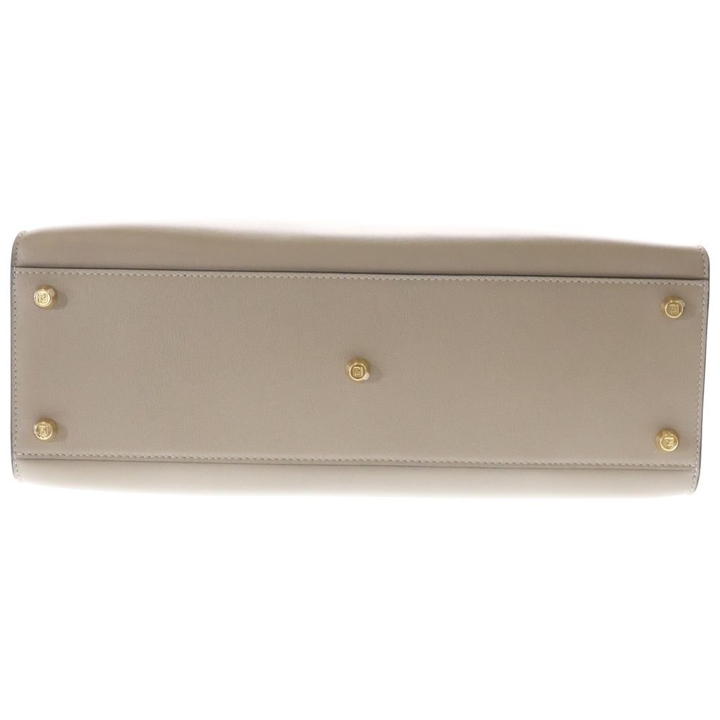 Fendi Way Leather Shoulder Bag Gold Beige — view 4