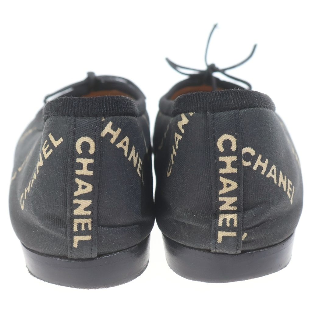 Chanel Ribbon Motif Ballet Shoes Black — view 3