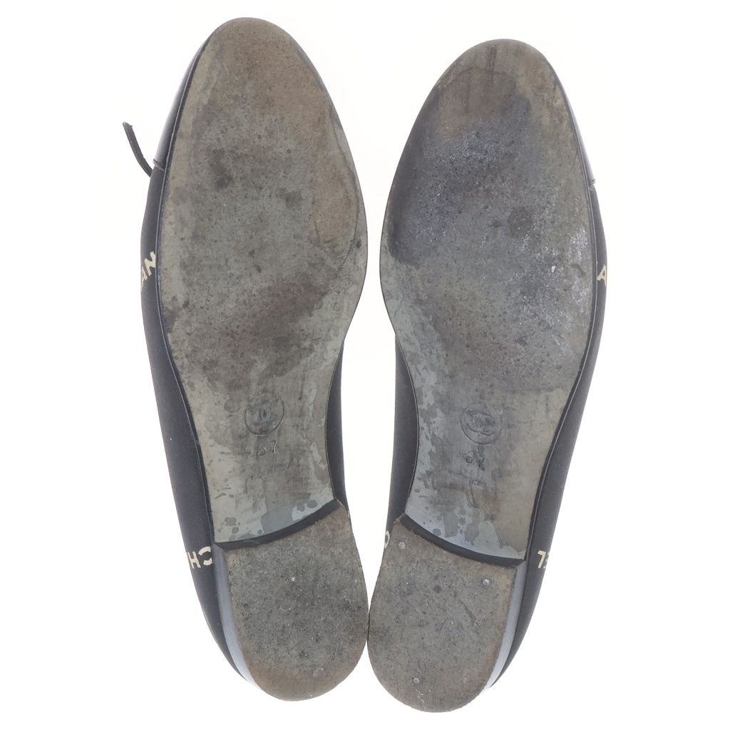 Chanel Ribbon Motif Ballet Shoes Black — view 5