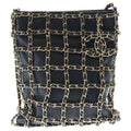 Chanel CC Logo Chain Lambskin Leather Shoulder Bag Gold Black