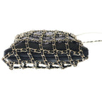 Chanel CC Logo Chain Lambskin Leather Shoulder Bag Gold Black — view 4