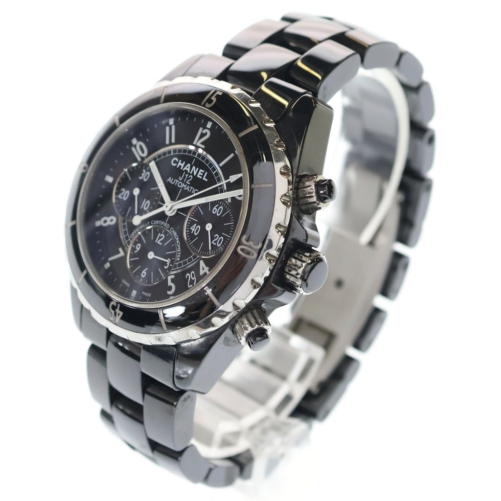 Chanel Chronograph CE at Ceramic Automatic Winding Watch Black Dial — view 4