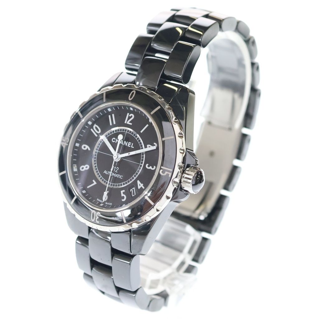 Chanel Date CE at Ceramic Automatic Winding Watch Black Dial — view 4