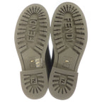 Fendi Filo Leather Long Boots Shoes Khaki — view 5