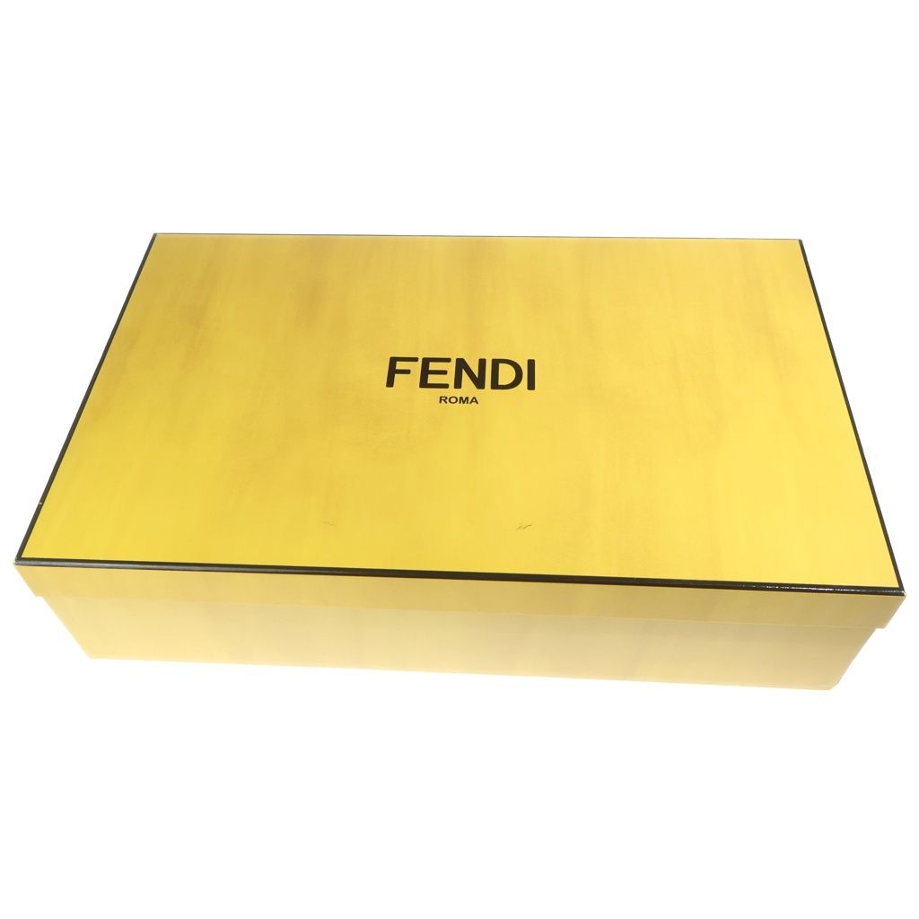 Fendi Filo Leather Long Boots Shoes Khaki — view 7