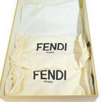 Fendi Filo Leather Long Boots Shoes Khaki — view 6