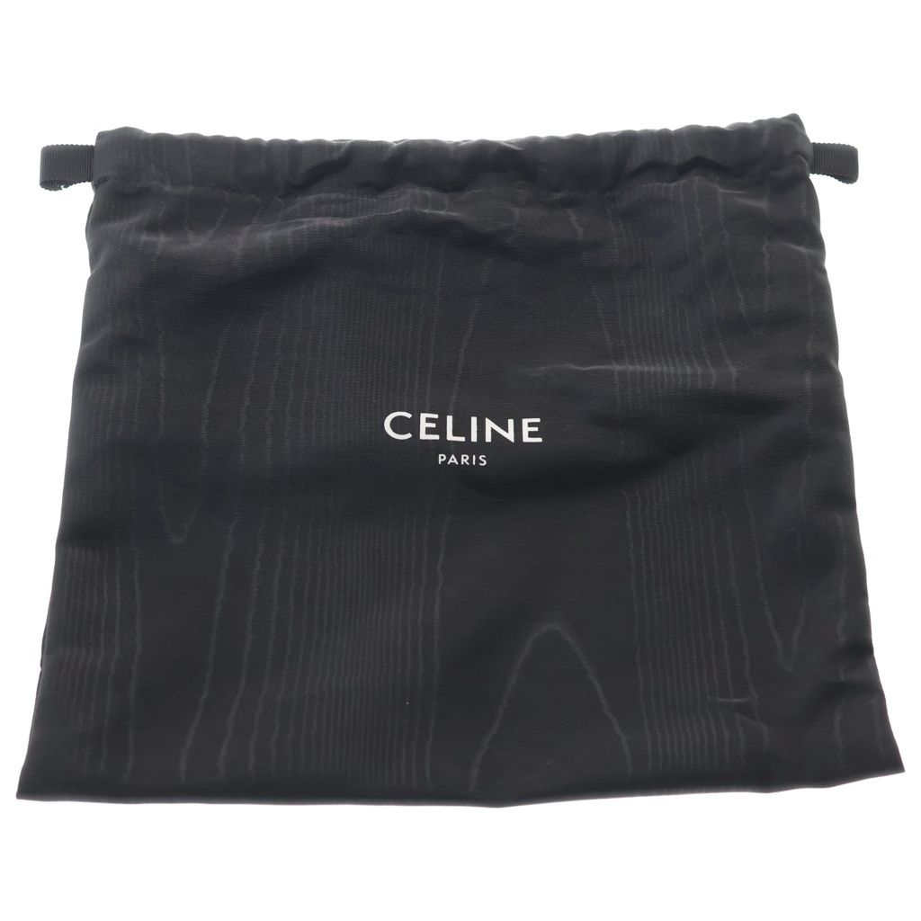 Celine Tilly Medium Triomphe All Over Pattern Leather Shoulder Bag Gold Yellow — view 8
