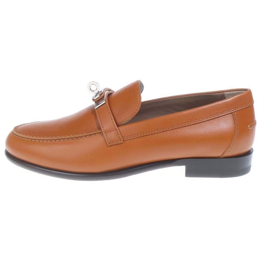 Hermes Destin Leather Loafers Brown