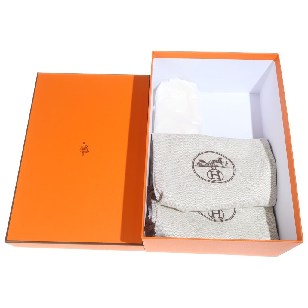 Hermes Santorini Leather Sandals Brown — view 6