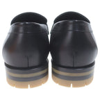 Hermes Faubourg Moccasins Leather Loafers Shoes Black — view 3
