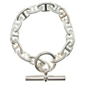 Hermes Chaine D'ancre 14 Pieces Bracelet Bangle Silver