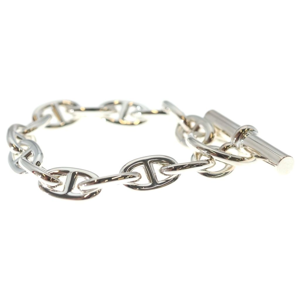 Hermes Chaine D'ancre 14 Pieces Bracelet Bangle Silver — view 3