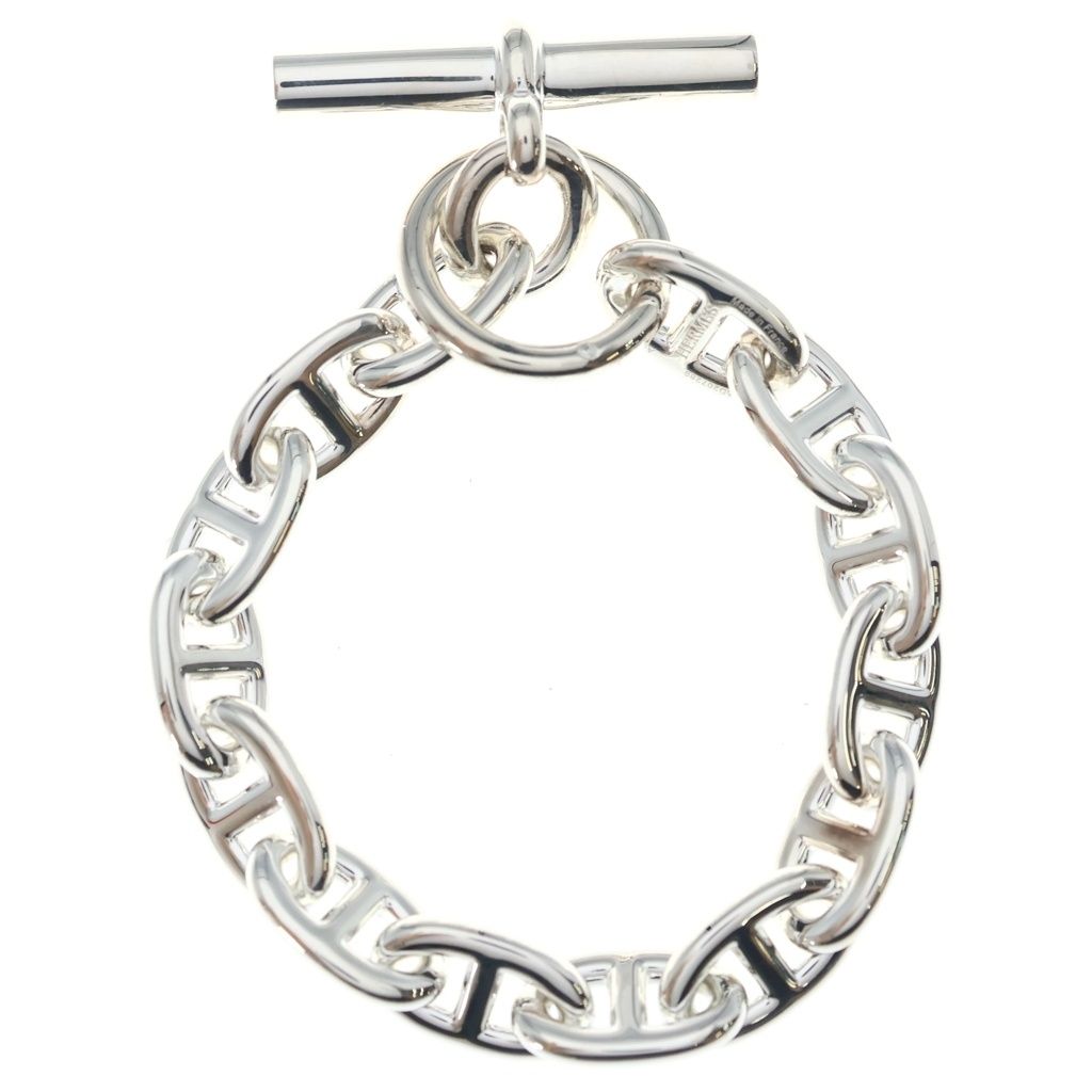 Hermes Chaine D'ancre 14 Pieces Bracelet Bangle Silver — view 2