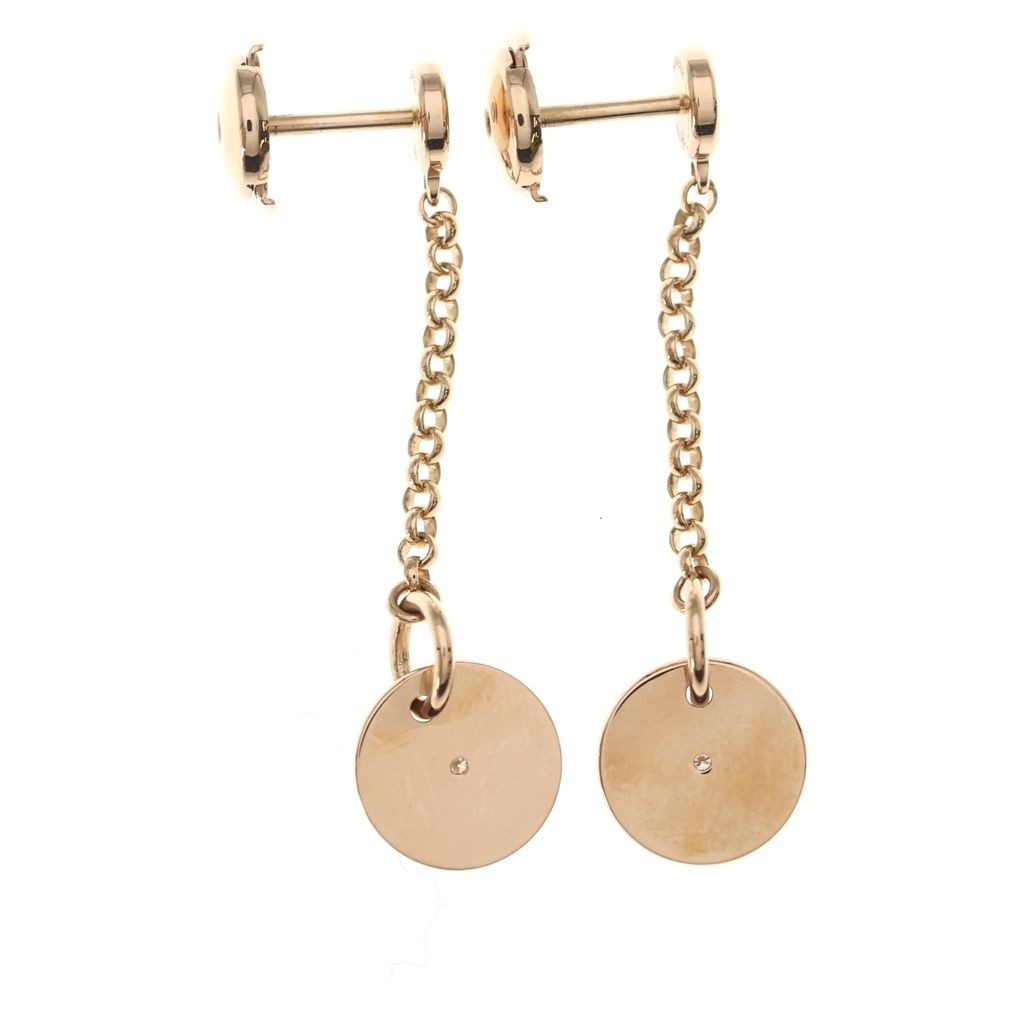 Hermes Gambard Diamond Earrings Pink Gold 18k — view 2