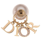 Dior Logo Faux Pearl Rhinestone Tribal Earrings Gold — view 6