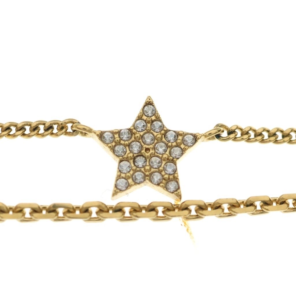 Dior Petit CD Logo Double Chain Necklace Gold — view 4