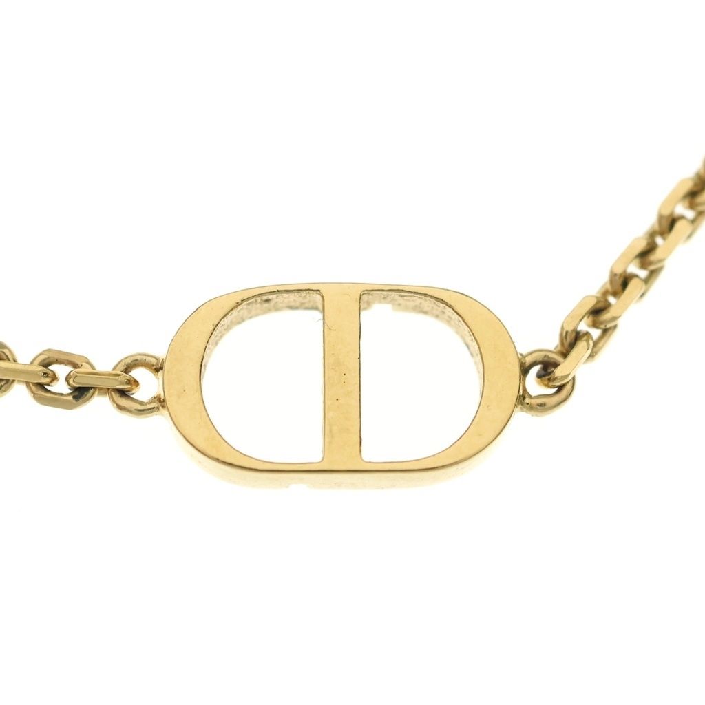 Dior Petit CD Logo Double Chain Necklace Gold — view 3