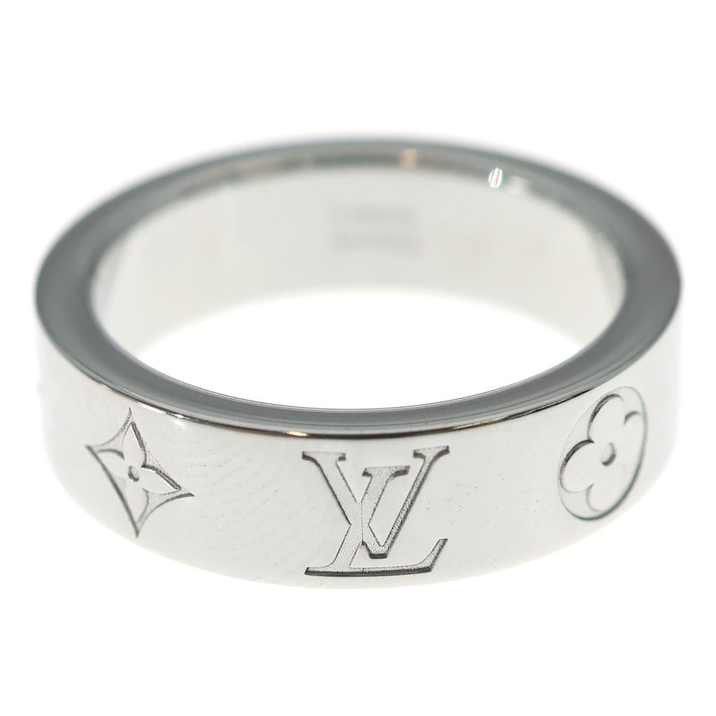 Louis Vuitton LV Mosaic Logo Ring Silver