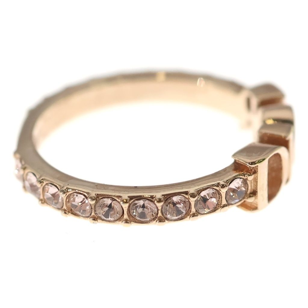 Dior Evolution Ring Logo Rhinestone Pink Gold — view 3