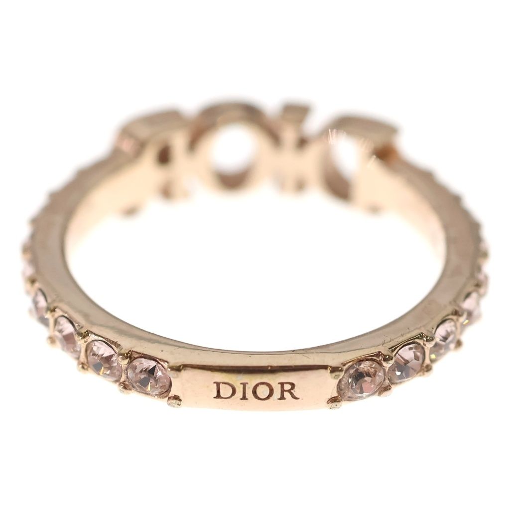 Dior Evolution Ring Logo Rhinestone Pink Gold — view 2