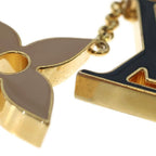 Louis Vuitton Fleur de Monogram Bag Charm Key Holder Gold Black Beige — view 6