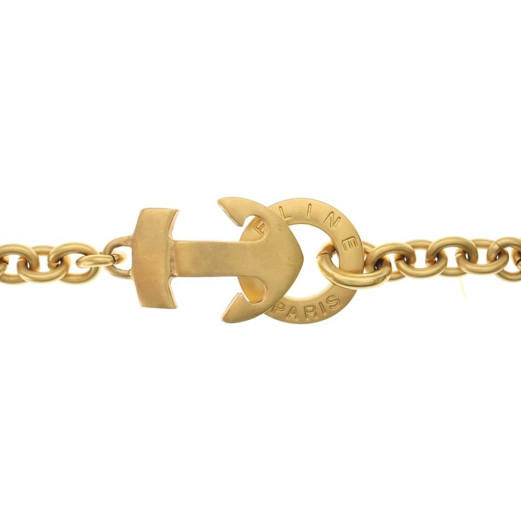 Celine Vintage Anchor Chain Necklace Gold — view 3