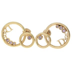 Dior CD Logo Lightstone Earrings Gold