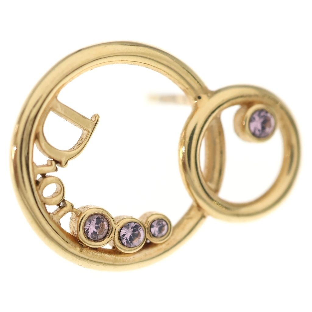 Dior CD Logo Lightstone Earrings Gold — view 6