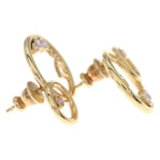Dior CD Logo Lightstone Earrings Gold — view 4
