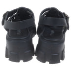 Prada Monolith Rubber Gladiator Sandals Shoes Black — view 3