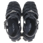Prada Monolith Rubber Gladiator Sandals Shoes Black — view 4