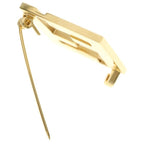 Fendi Forever Brooch FF Logo Pin Badge Gold Black — view 6