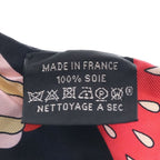 Hermes Twilly Charm Patisserie Francaise Allover Print Silk Scarf Black Multi — view 4