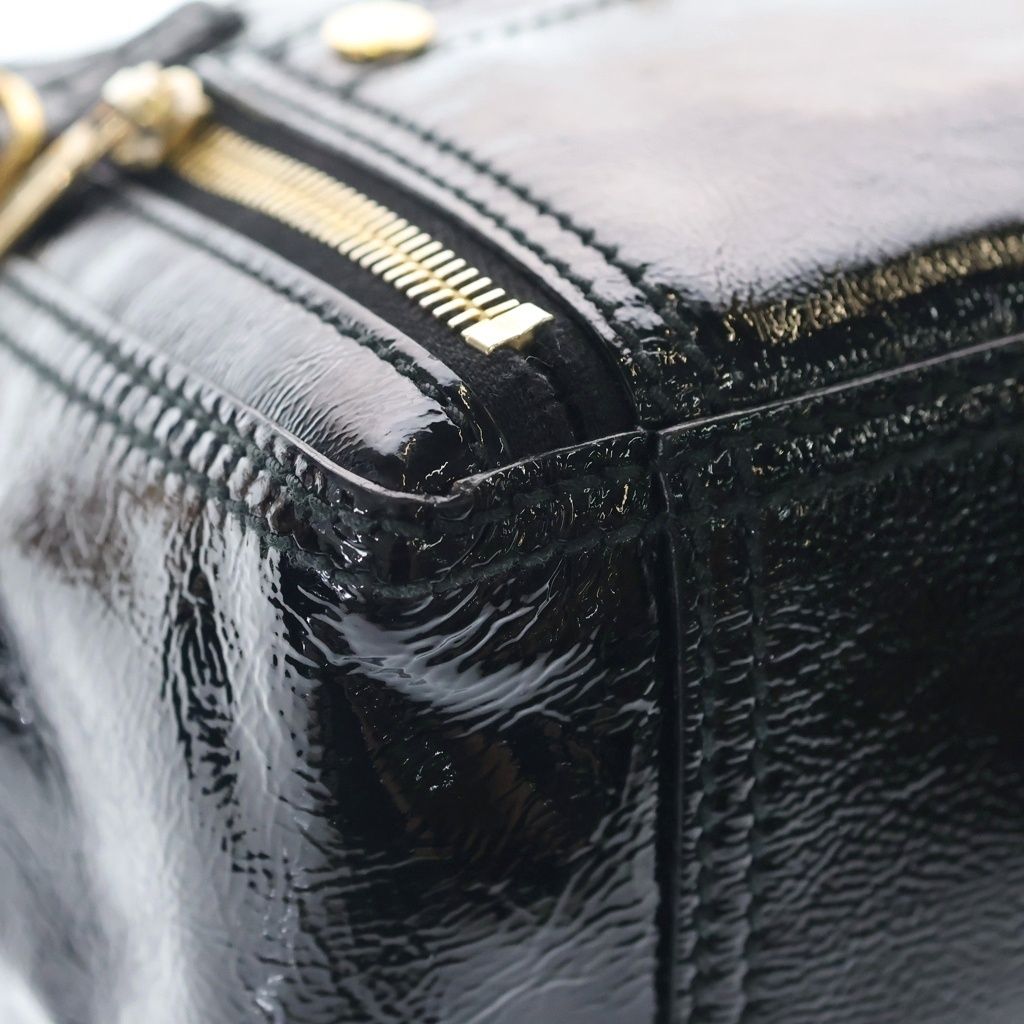 Saint Laurent Paris Mini Downtown Handbag Black Patent Leather Gold — view 5