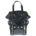 Saint Laurent Paris Mini Downtown Handbag Black Patent Leather Gold