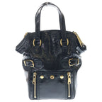 Saint Laurent Paris Mini Downtown Handbag Black Patent Leather Gold