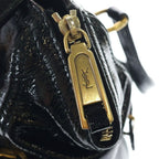 Saint Laurent Paris Mini Downtown Handbag Black Patent Leather Gold — view 6