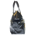 Saint Laurent Paris Mini Downtown Handbag Black Patent Leather Gold — view 3